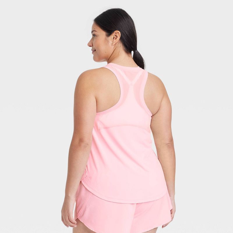 slide 3 of 5, Women's Mesh Back Racerback Tank Top - All In Motion™ Pink M: Lightweight, Moisture Wicking, UPF 50+, 1 ct