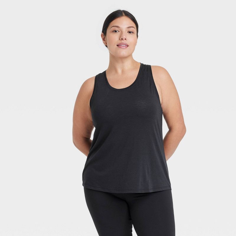 slide 3 of 5, Women's Beyond Ease Racerback Tank Top - All In Motion™ Black S, 1 ct