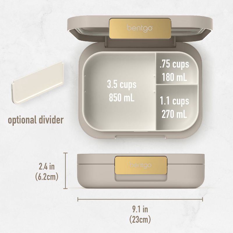 slide 6 of 8, Bentgo Modern Leak Proof Lunch Box - Sandstone, 1 ct