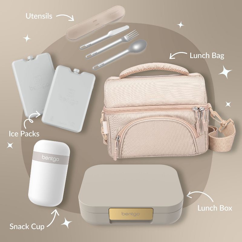 slide 7 of 8, Bentgo Modern Leak Proof Lunch Box - Sandstone, 1 ct