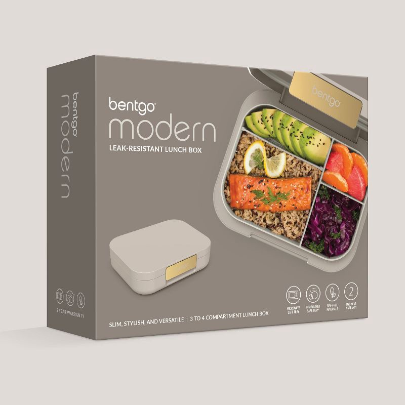 slide 8 of 8, Bentgo Modern Leak Proof Lunch Box - Sandstone, 1 ct