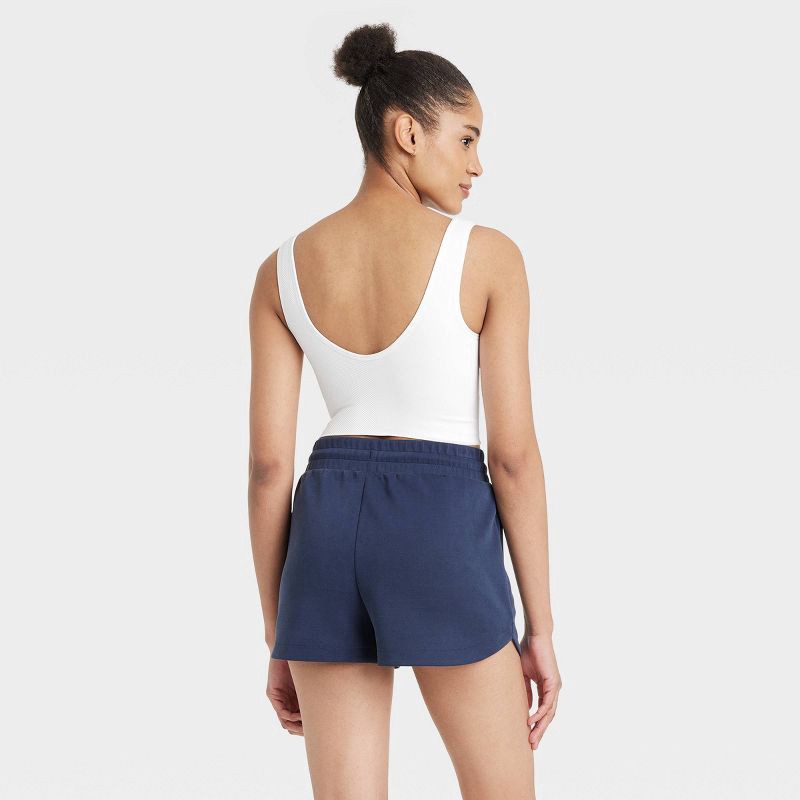 slide 2 of 3, Women's Seamless Cropped Tank Top - All In Motion™ White XXL: Moisture Wicking, Midweight Knit, Pullover, Plus Size Wear, 1 ct