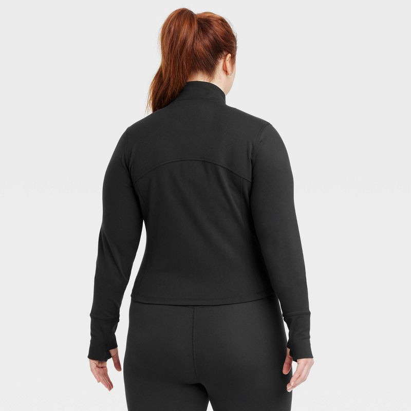 slide 4 of 5, Women's Dynamic Flex Full Zip Jacket - All In Motion™ Black M: Moisture Wicking, Quick Dry, UPF 50+, 1 ct