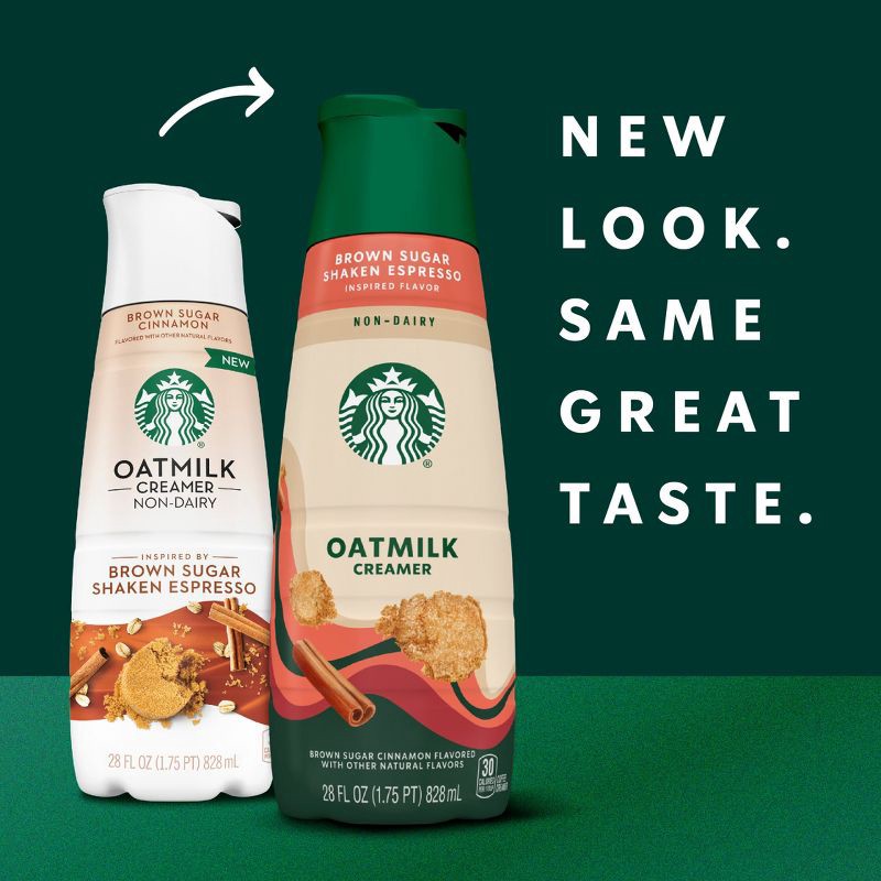 slide 3 of 9, Starbucks Creamer Oatmilk Brown Sugar Cinnamon Coffee Creamer - 28 fl oz, 28 fl oz