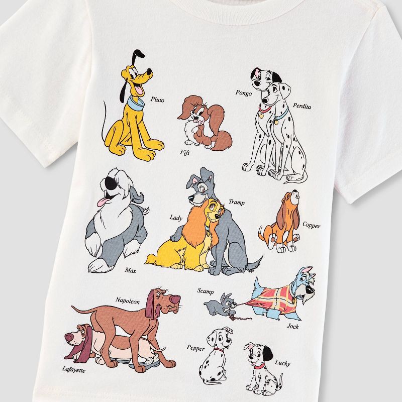 slide 3 of 3, Toddler Disney Dogs T-Shirt - White 4T, 1 ct