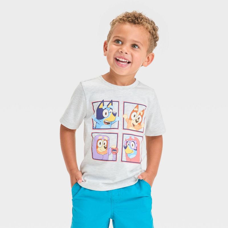 slide 1 of 4, Baby Boys' Bluey Bingo Grannies T-Shirt - Gray 18M, 1 ct