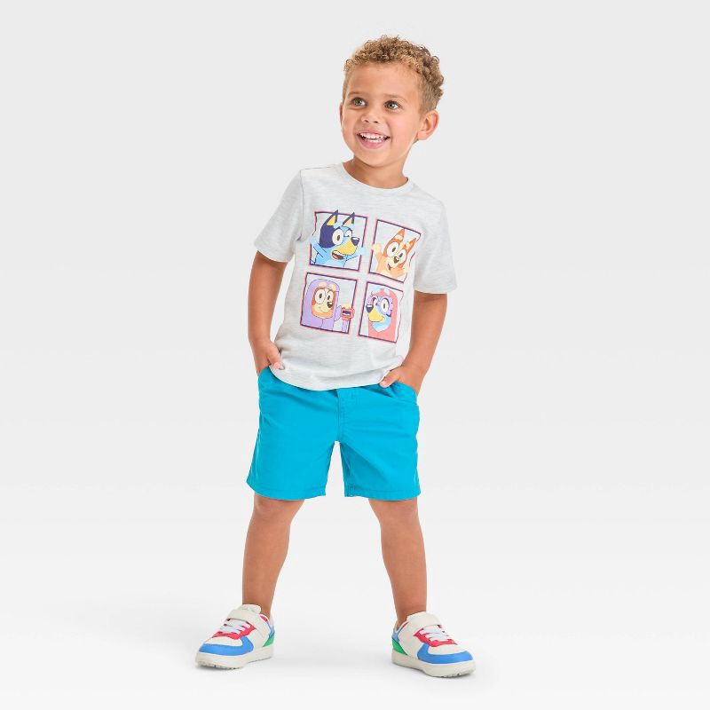 slide 4 of 4, Toddler Boys' Bluey Bingo Grannies T-Shirt - Gray 2T, 1 ct