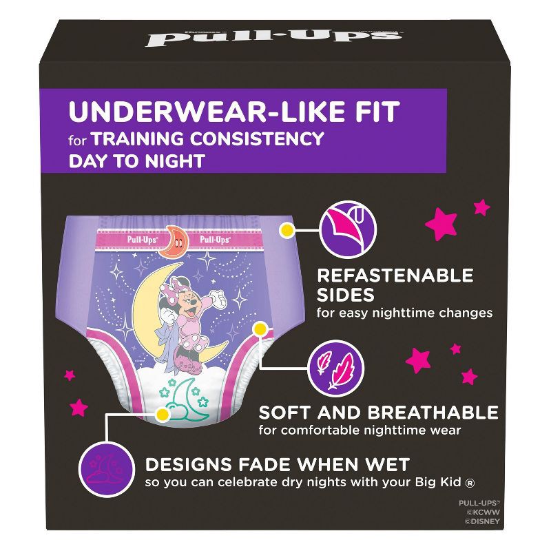 slide 3 of 11, Pull-Ups Girls' Night-Time Potty Training Pants - 4T-5T - 52ct, 52 ct