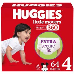 Huggies Little Movers 360 Pull On Diapers - Size 4 - 64ct