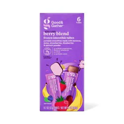 Naturally Flavored Berry Blend Frozen Smoothie Tubes - 12oz/6ct - Good & Gather™