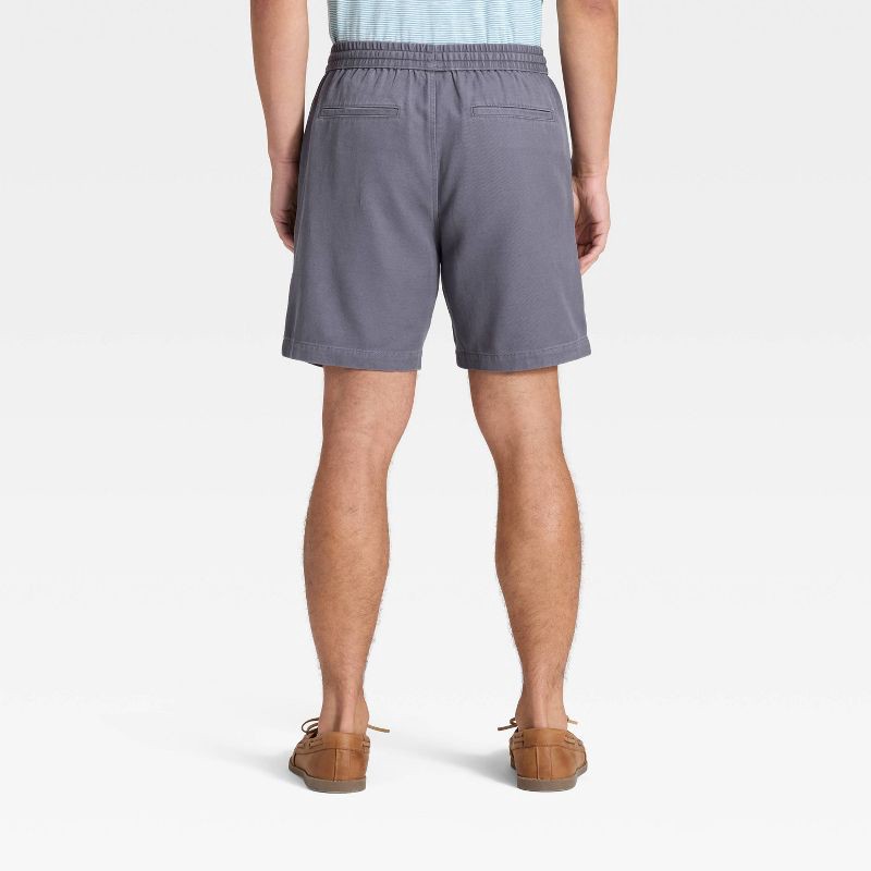 slide 2 of 3, Men's Vintage 7" Elevated Washed Pull-On Shorts - Goodfellow & Co™ Blue S: Twill Fabric, 1 ct