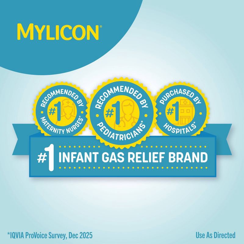 slide 3 of 7, Mylicon Infants Gas Relief Drops Dye Free - 0.5 fl oz, 0.5 fl oz