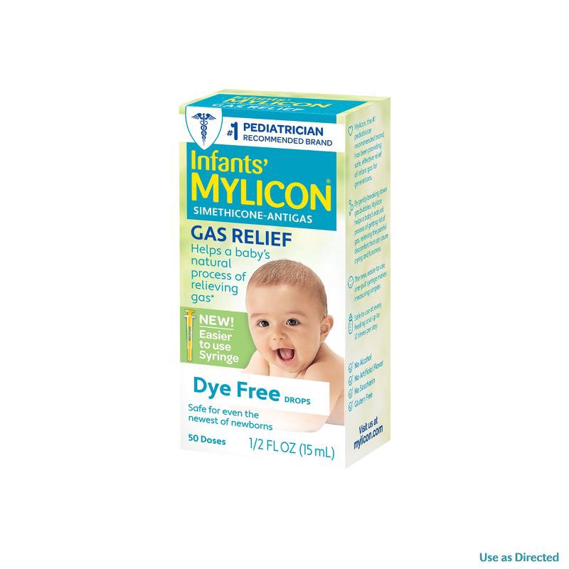 slide 1 of 9, Mylicon Infants Gas Relief Drops Dye Free - 0.5 fl oz, 0.5 fl oz