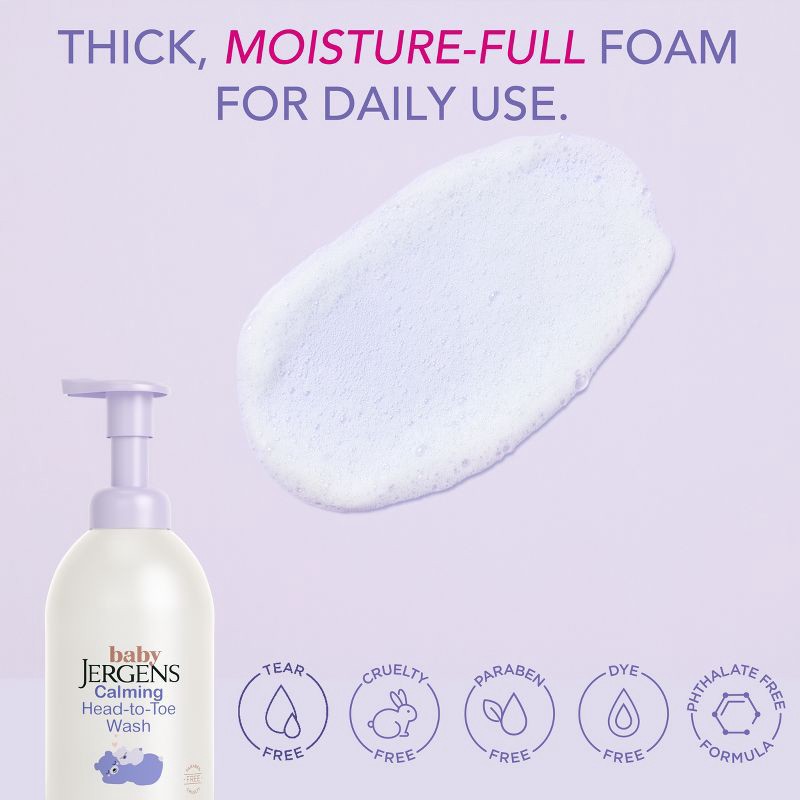 slide 4 of 9, Baby Jergens Calming Head-to-Toe Tear-Free Foam Shampoo and Body Wash - 18 fl oz, 18 fl oz