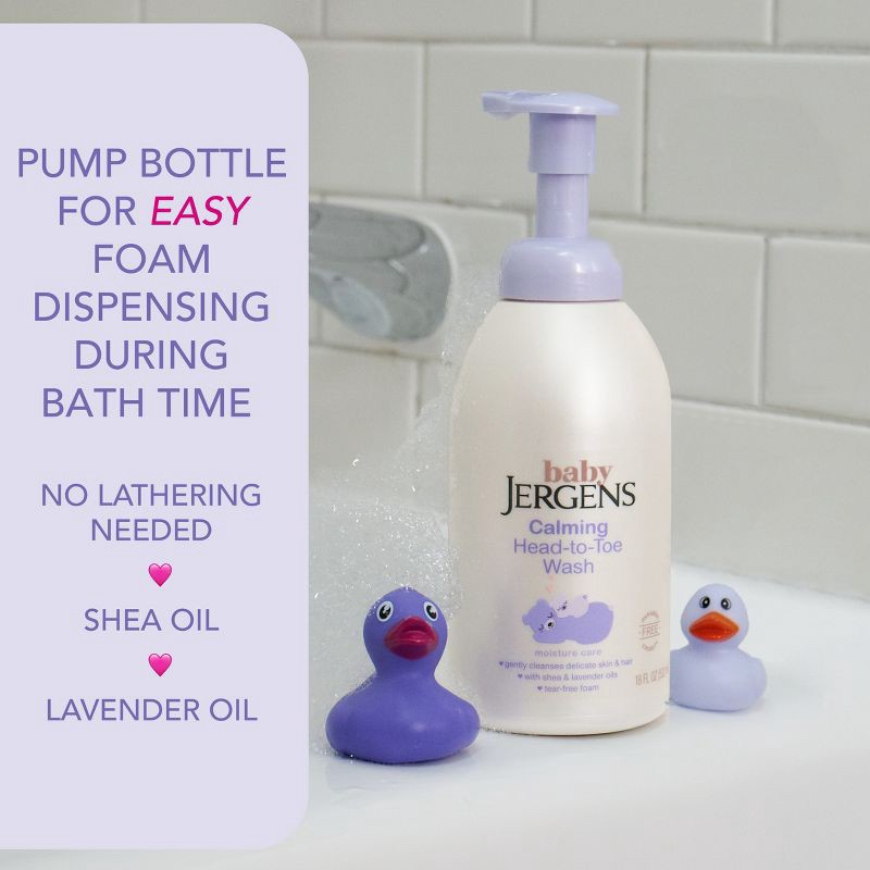 slide 5 of 9, Baby Jergens Calming Head-to-Toe Tear-Free Foam Shampoo and Body Wash - 18 fl oz, 18 fl oz