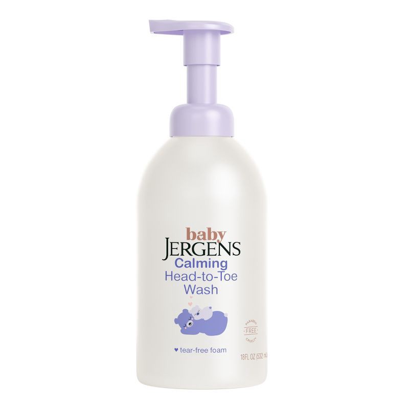 slide 1 of 9, Baby Jergens Calming Head-to-Toe Tear-Free Foam Shampoo and Body Wash - 18 fl oz, 18 fl oz