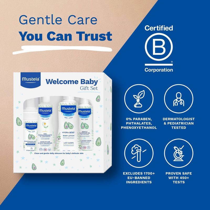 slide 7 of 8, Mustela Welcome Baby Gift Set - 4pc, 4 ct