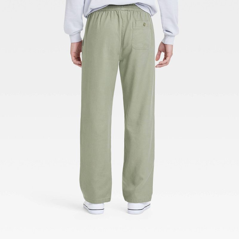 slide 2 of 3, Men's Straight Fit Pull-On Pants - Goodfellow & Co™ Green XL: Midweight, Woven, Front & Back Pockets, 1 ct