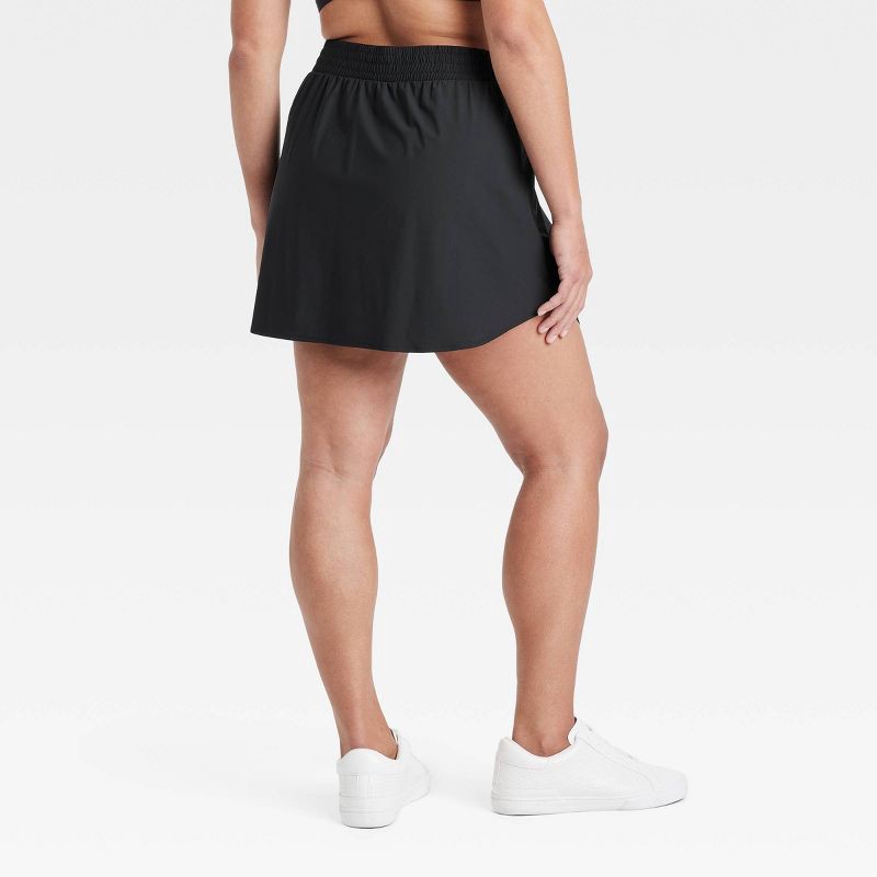 slide 4 of 6, Women's Woven High-Rise Skort 15.5" - All In Motion™ Black XS: Moisture Wicking, Quick Dry, 4-Way Stretch, UPF 50+, 1 ct