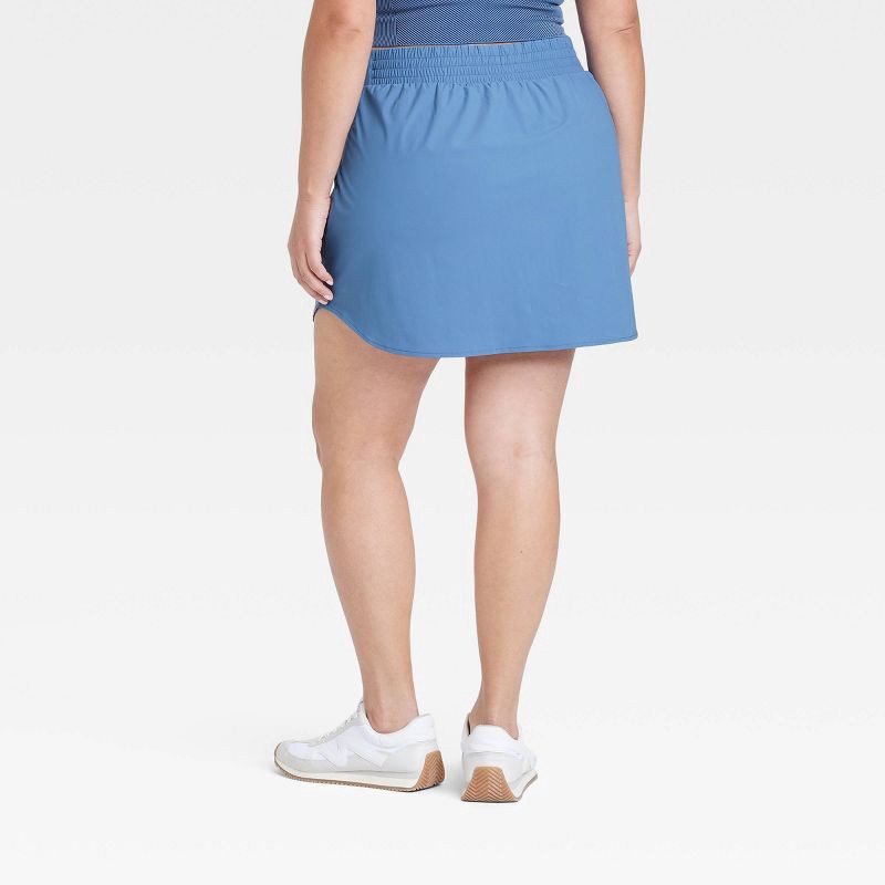 slide 4 of 6, Women's Woven High-Rise Skort 15.5" - All In Motion™ Blue L: Moisture Wicking, Quick Dry, 4-Way Stretch, 1 ct