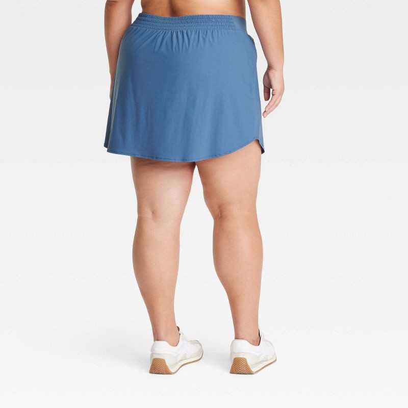 slide 2 of 4, Women's Woven High-Rise Skort 15.5" - All In Motion™ Blue XXL: Fit, Moisture Wicking, Built-in Shorts, 1 ct