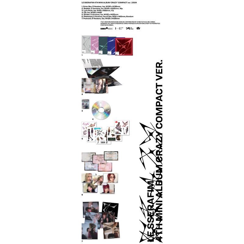slide 2 of 2, Universal Music Group Le Sserafim - 4th Mini Album - Crazy (Compact Ver.) (CD), 1 ct