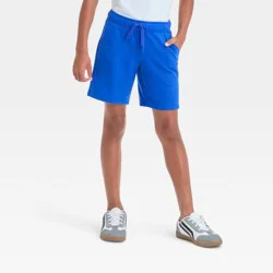 Boys' Pull-On Shorts - Cat & Jack™ Royal Blue XS: French Terry, Drawstring Waist, Midweight