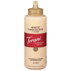 Torani PUREMADE White Chocolate Sauce for Coffee Lattes and Milkshakes - 16.5oz