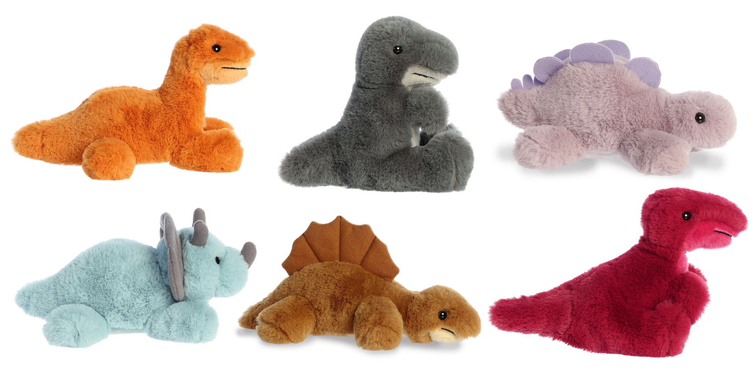 slide 2 of 2, Aurora Dino Mini Flopsie Plush Assortment, 1 ct
