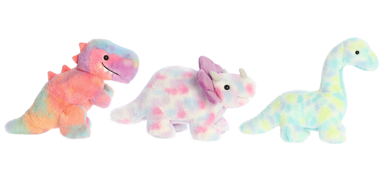 slide 3 of 3, Aurora Watercolor Dinos Plush Assortment, 1 ct