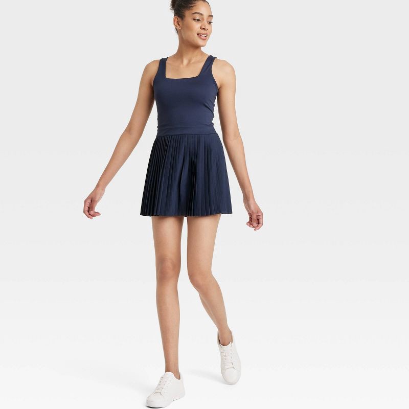 slide 5 of 6, Women's Pleated Active Dress - All In Motion™ Navy Blue XL, 1 ct