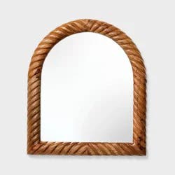 Threshold designed w/Studio McGee 14"x16" Textured Wood Mirror - Threshold™ designed with Studio McGee