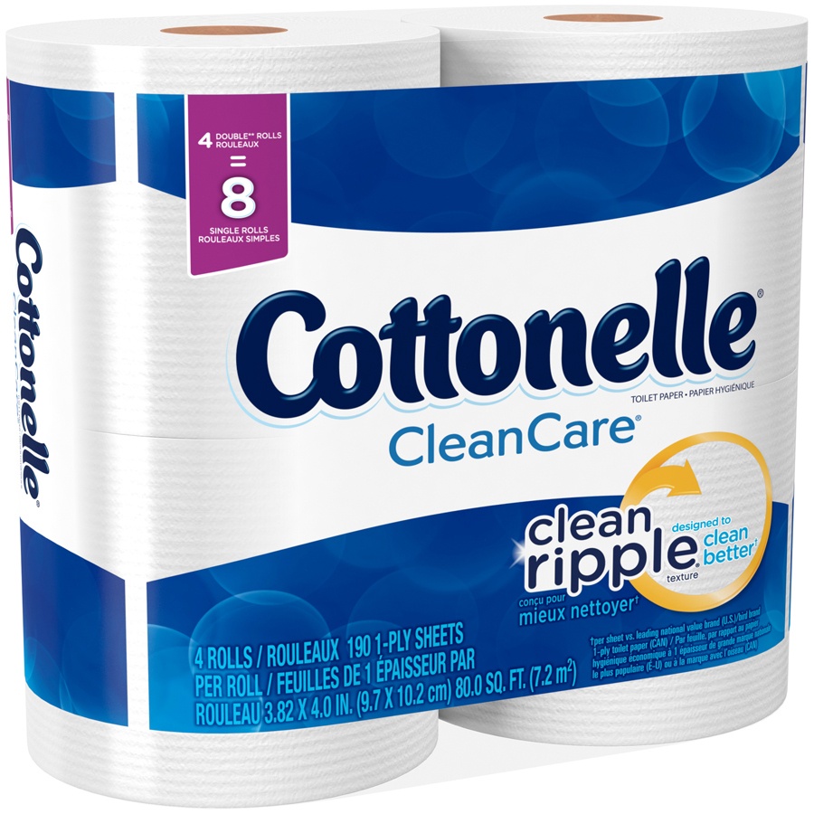 slide 2 of 3, Cottonelle Clean Double Rolls, 4 ct