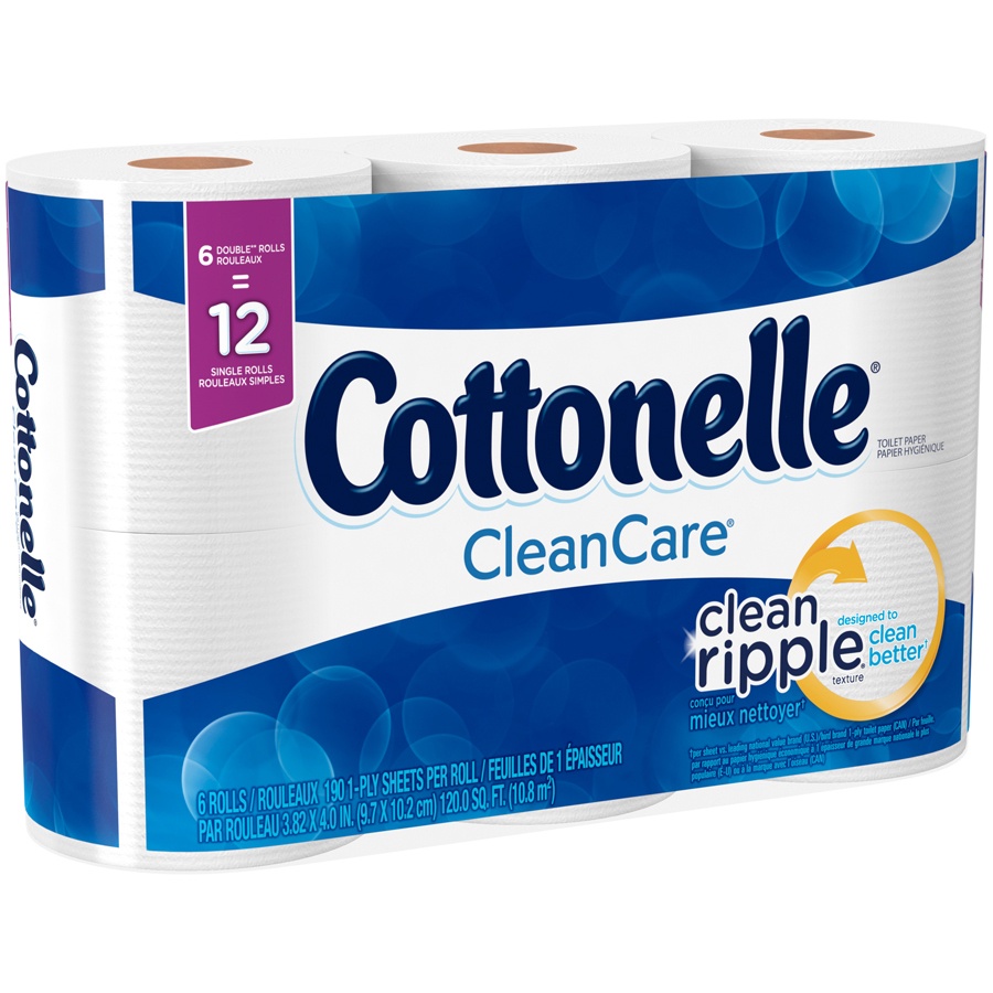 slide 3 of 3, Cottonelle CleanCare Bath Tissue, 6 ct