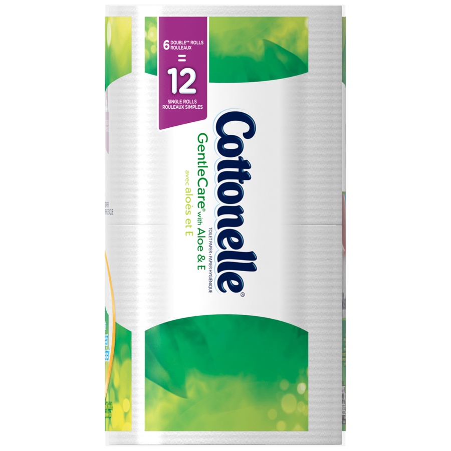 slide 2 of 3, Cottonelle Gentle Care With Aloe Dou, 1224 ct