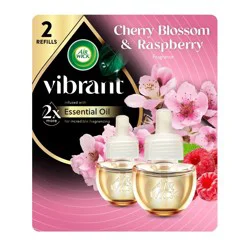 Air Wick Vibrant Scented Oil Air Freshener - Cherry Blossom & Raspberry - 0.67 fl oz/2ct