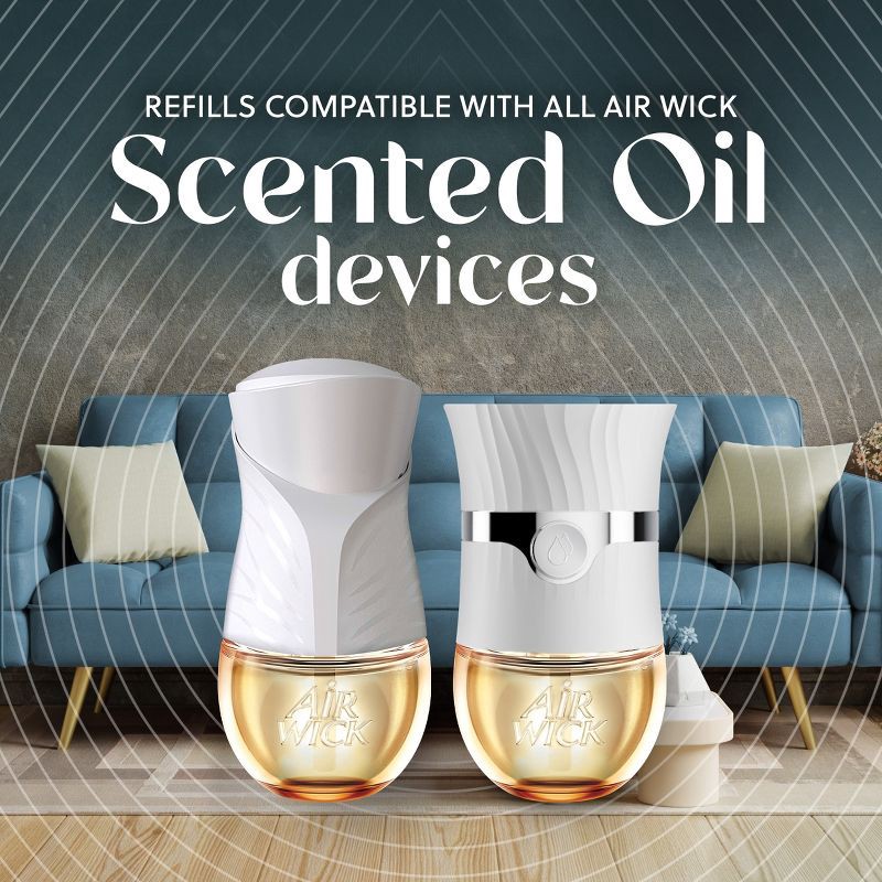 slide 5 of 6, Air Wick Vibrant Scented Oil Air Freshener Advanced Warmer and Refill Kit - Cotton & White Lotus - 0.67 fl oz/2ct, 2 ct; 0.67 fl oz