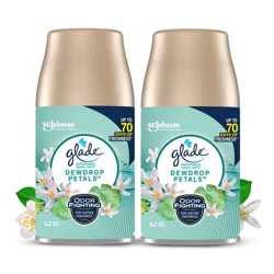 Glade Automatic Air Freshener Room Spray Scent Refills - Dewdrop Petals - 6.2oz/2ct