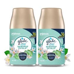 Glade Automatic Air Freshener Room Spray Scent Refills - Dewdrop Petals - 6.2oz/2ct