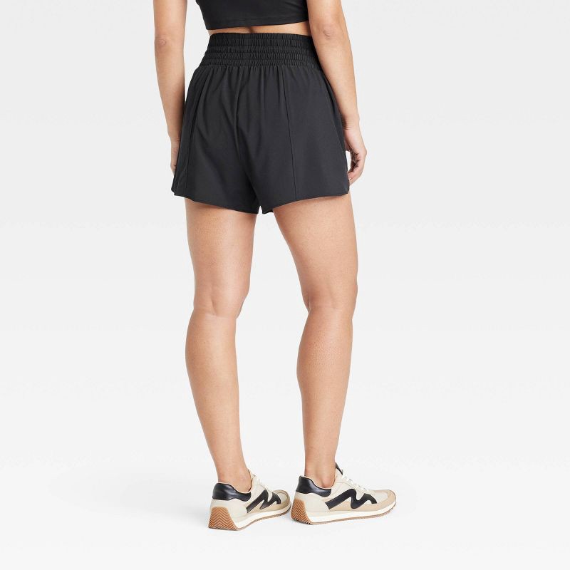 slide 2 of 6, Women's Active Light High-Rise Shorts 3" - All In Motion™ Black XS, 1 ct