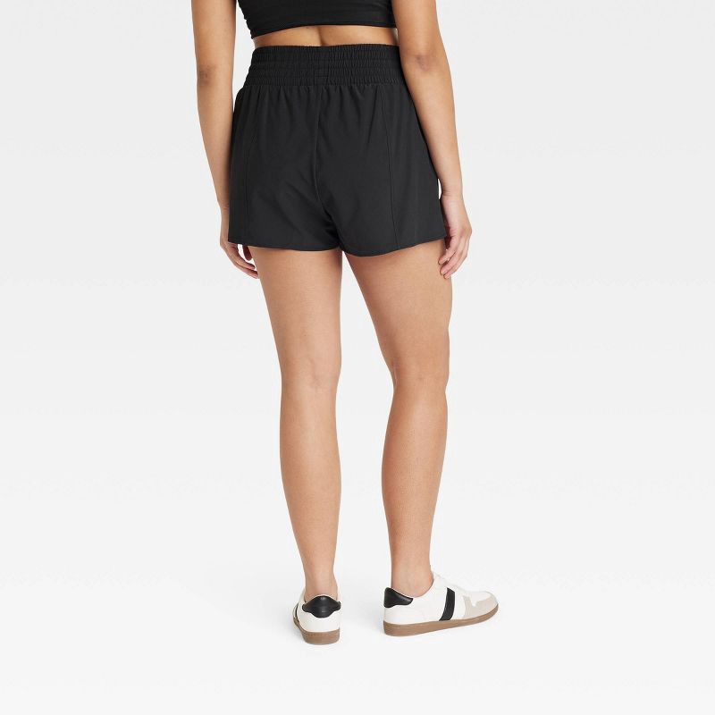 slide 4 of 6, Women's Active Light High-Rise Shorts 3" - All In Motion™ Black XS, 1 ct