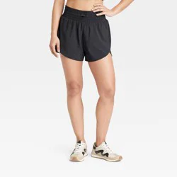 Women's Active Light High-Rise Shorts 3" - All In Motion™ Black XS