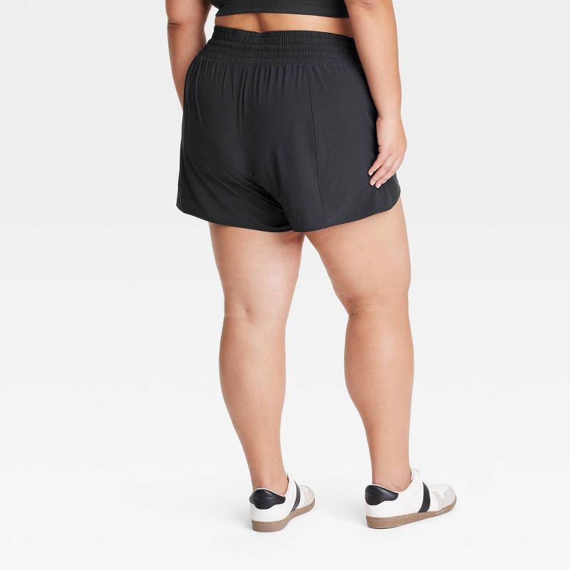 slide 2 of 3, Women's Active Light High-Rise Shorts 3" - All In Motion™ Black XXL, 1 ct