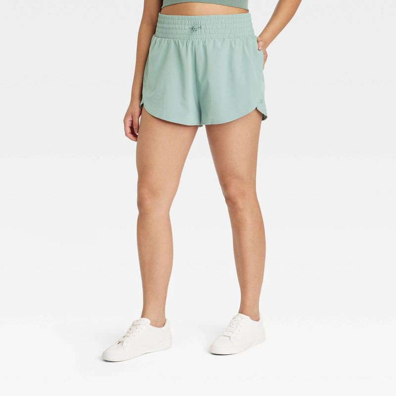 slide 3 of 6, Women's Active Light High-Rise Shorts 3" - All In Motion, 1 ct