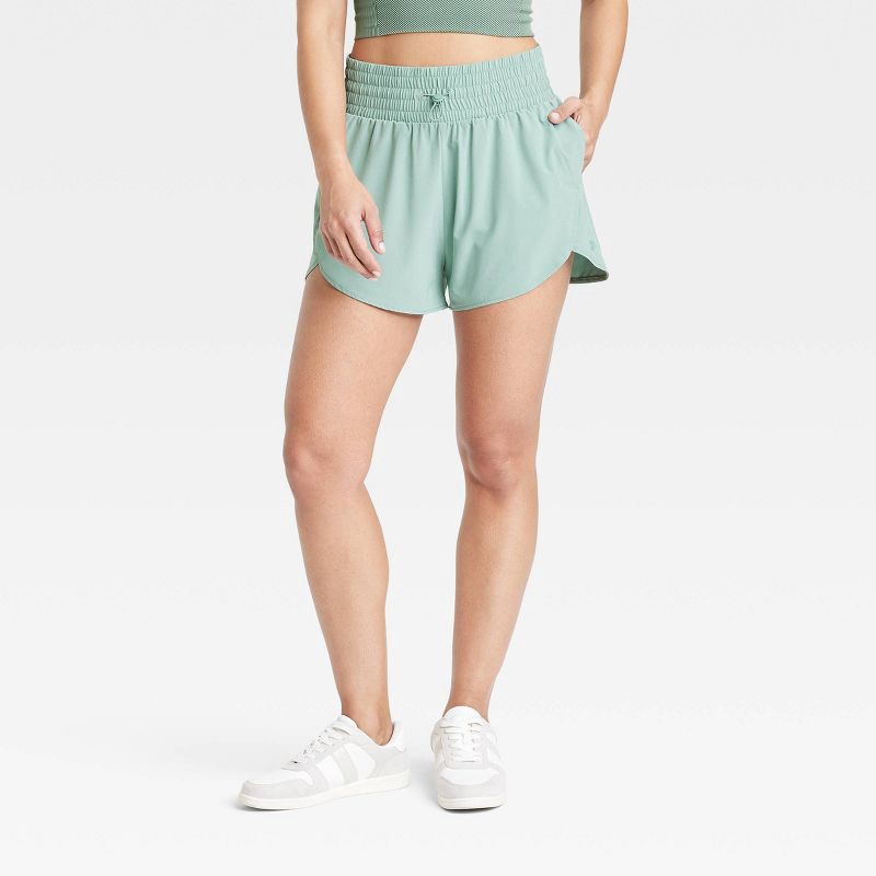 slide 1 of 6, Women's Active Light High-Rise Shorts 3" - All In Motion, 1 ct