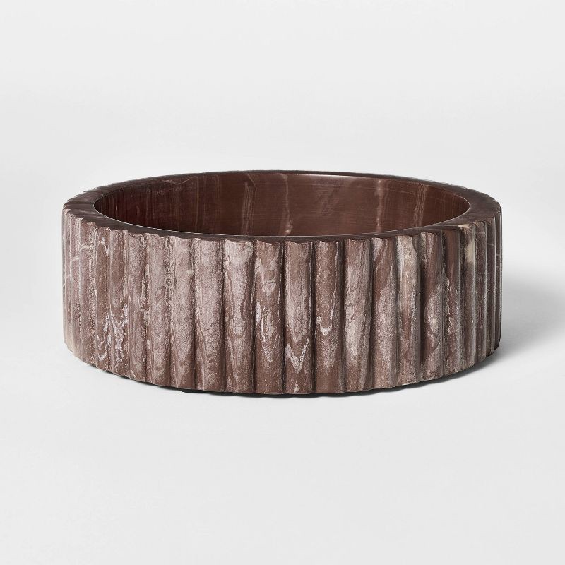 slide 1 of 4, Threshold designed w/Studio McGee 8" Marble Bowl Multicolor Naturals - Threshold™ designed with Studio McGee, 1 ct