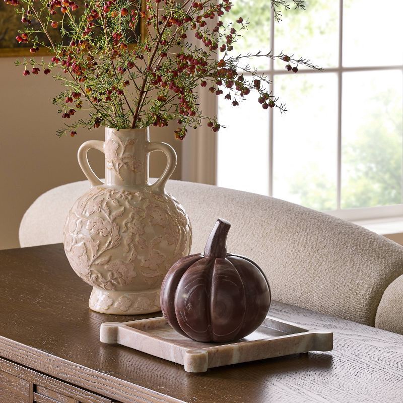 slide 2 of 4, Threshold designed w/Studio McGee 8" Marble Catchall Tray Off-White - Threshold™ designed with Studio McGee, 1 ct