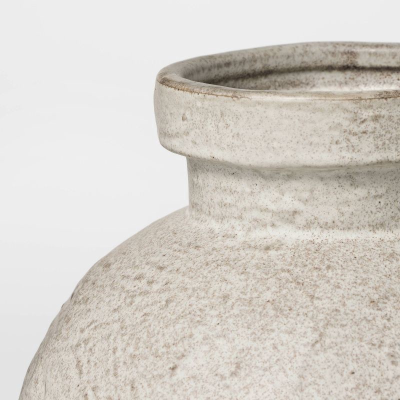 slide 3 of 3, Threshold designed w/Studio McGee Round Textured Ceramic Vase - Threshold™ designed with Studio McGee, 1 ct
