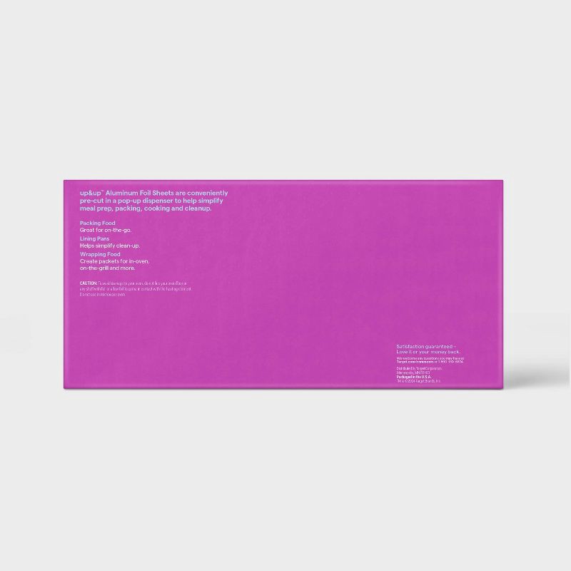 slide 3 of 3, Aluminum Foil Sheets - 50ct/44.79sq ft - up&up™, 50 ct, 44.79sq ft