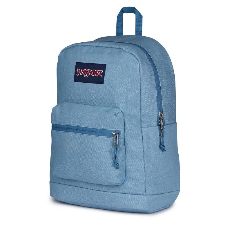 slide 7 of 8, JanSport Cross Town Plus Remix 17" Backpack - Light Blue: High School Abstract Bookbag, 1 ct